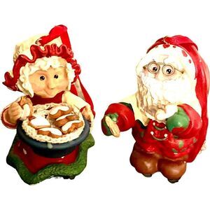 Vintage Kurt S. Adler Ornaments Santas World Holly Dearies 5” Set of Two New in